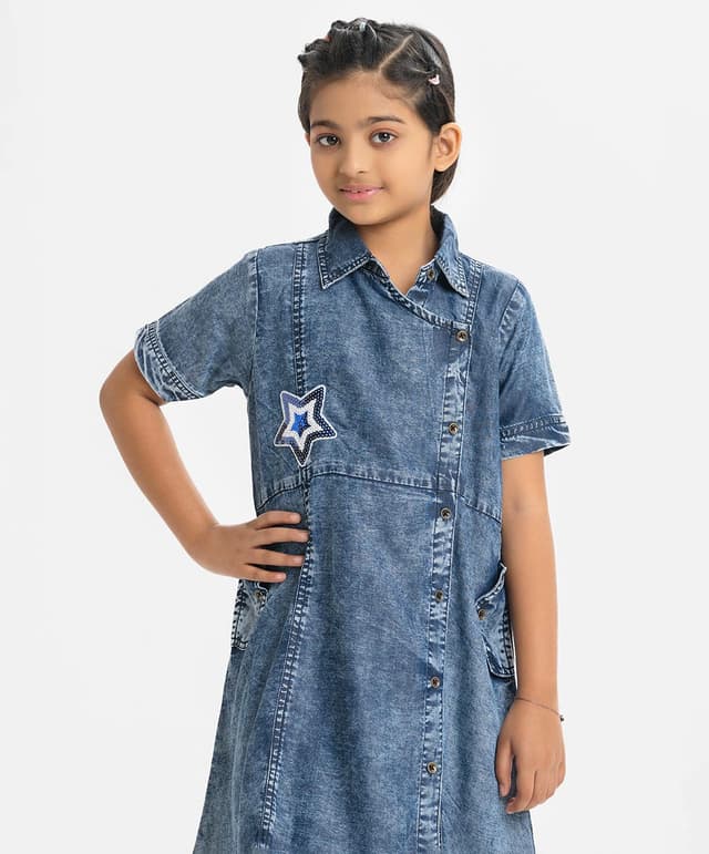 Blue Denim A-line Tunic