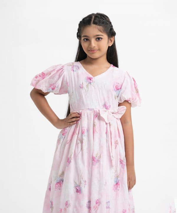 Pink Georgette Fairy Tale Princess Frock