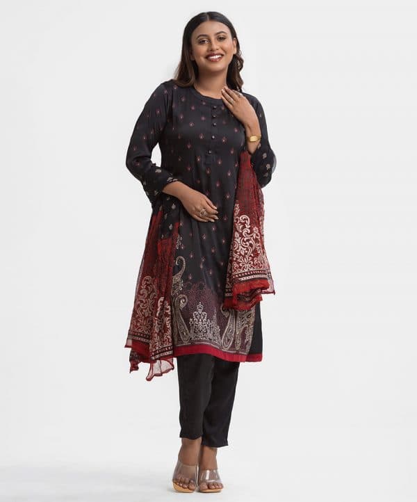 Black Joom Straight Salwar Kameez
