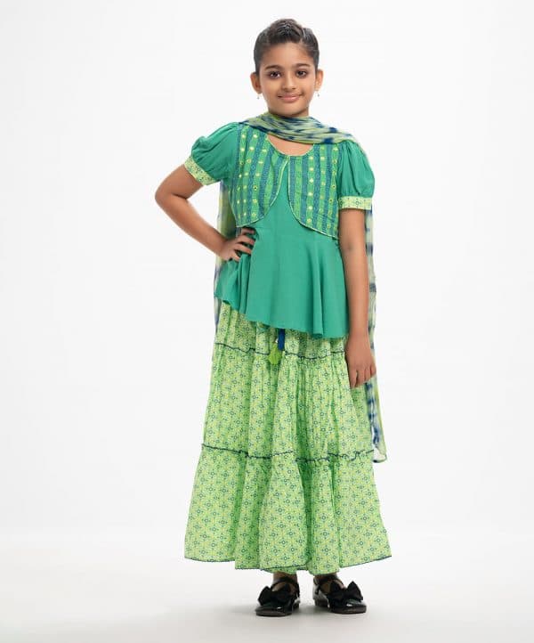 Green Viscose Ghagra Choli