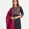 Black Viscose Straight Kameez